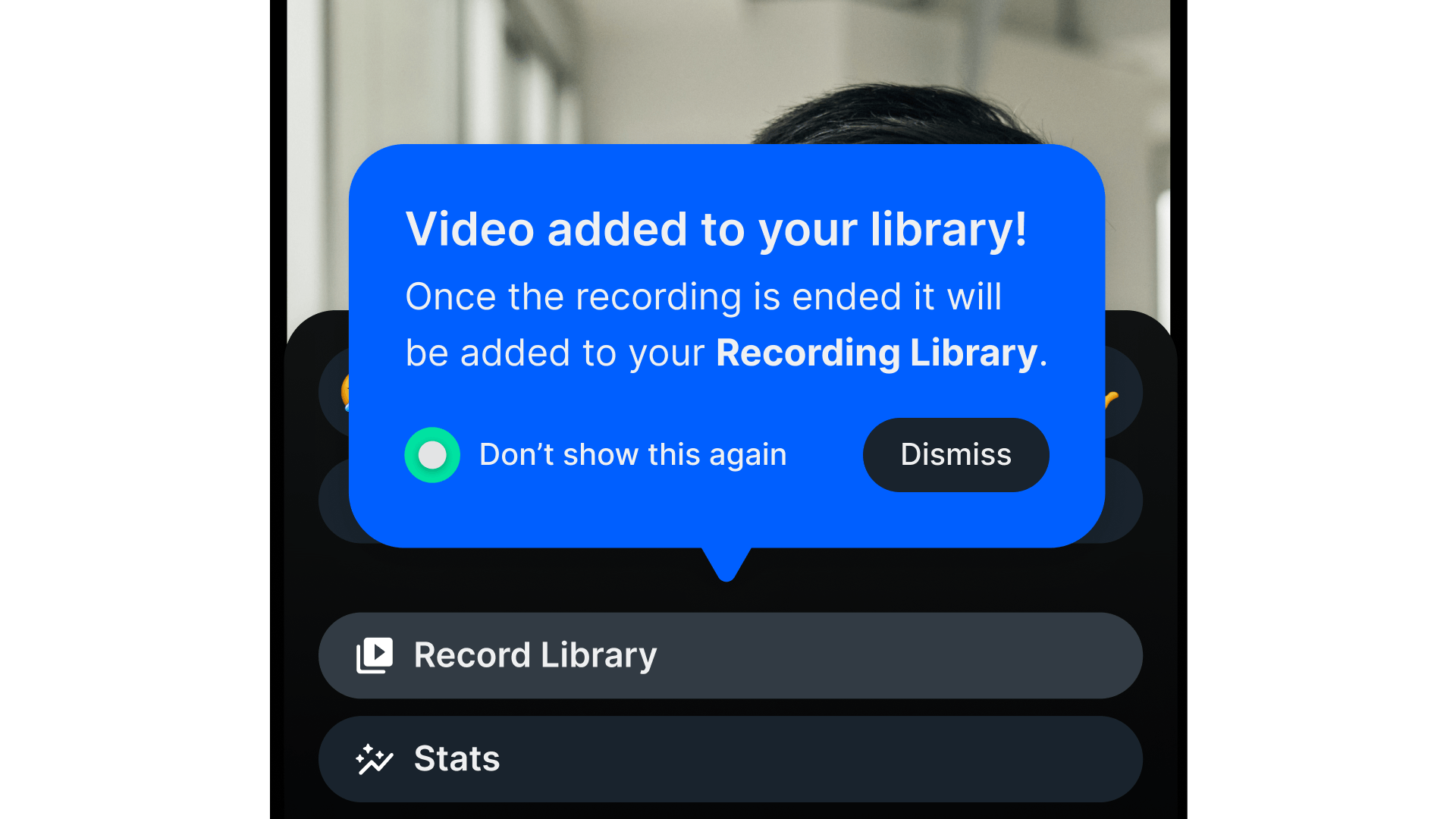 example of recording a livestream