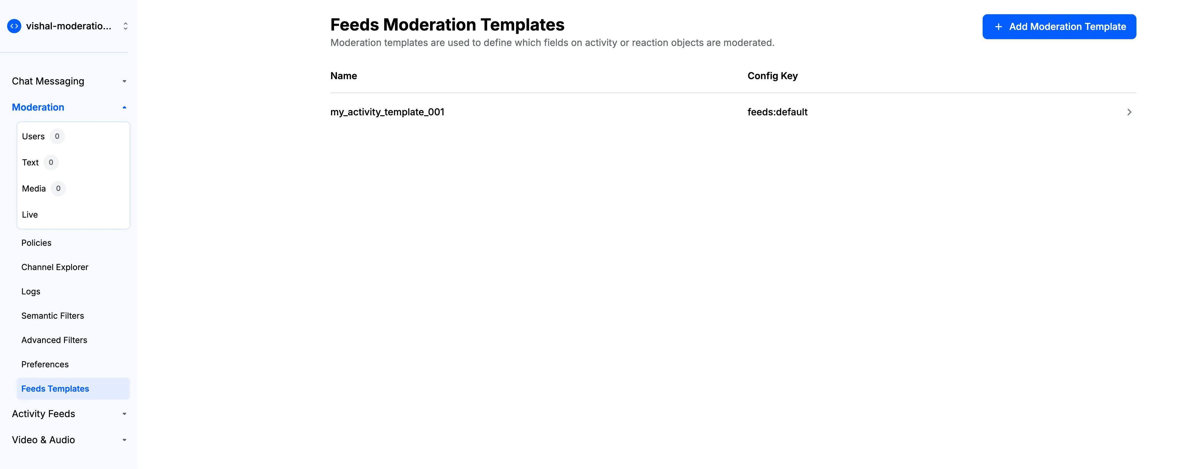 Feeds Templates List